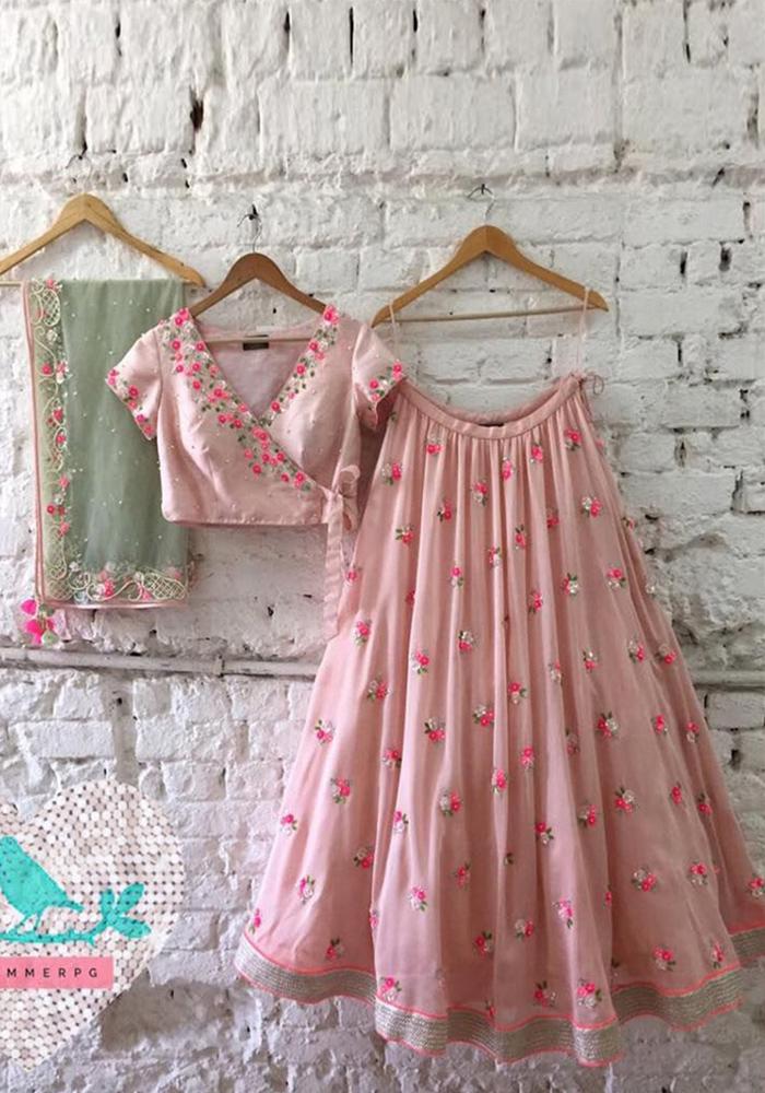 Designer Geroget Bember Work Fancy Thread Lehenga Set