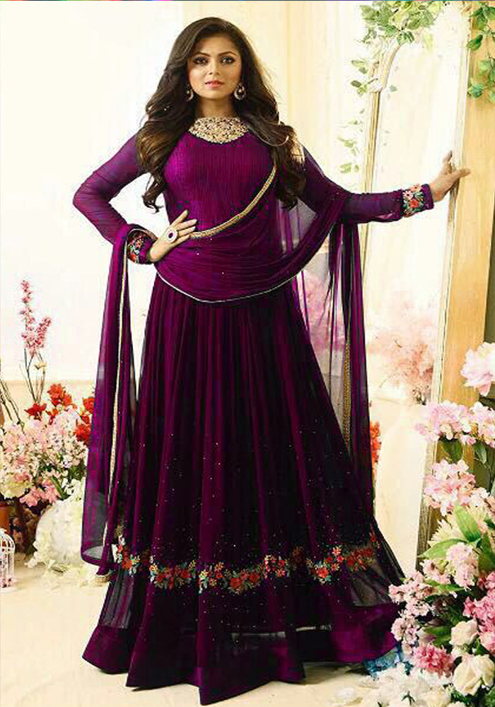 Designer  Georgette  Embroidered Work PartyWear Suit