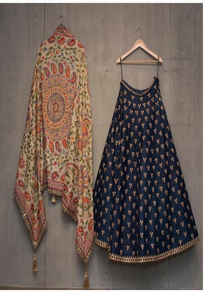 Designer black banglory  silk   Lehenga Choli