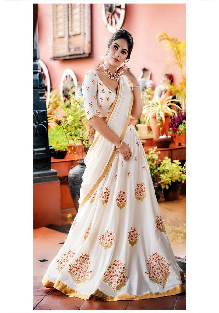Designer PistaTiger Silk Lehenga Choli