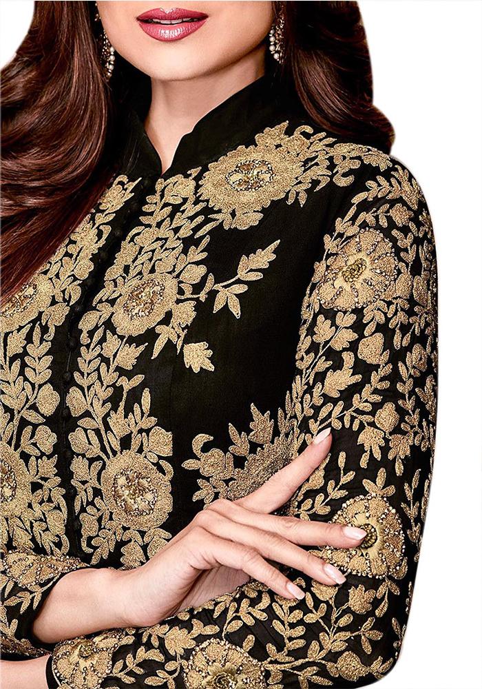 Shamita Shetty Black Heavy Designer Suit