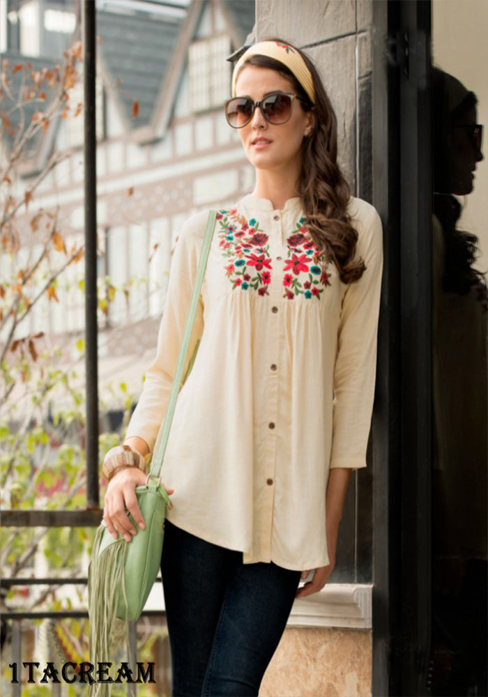 LATEST RAYON WHITE PARTY WEAR TOP