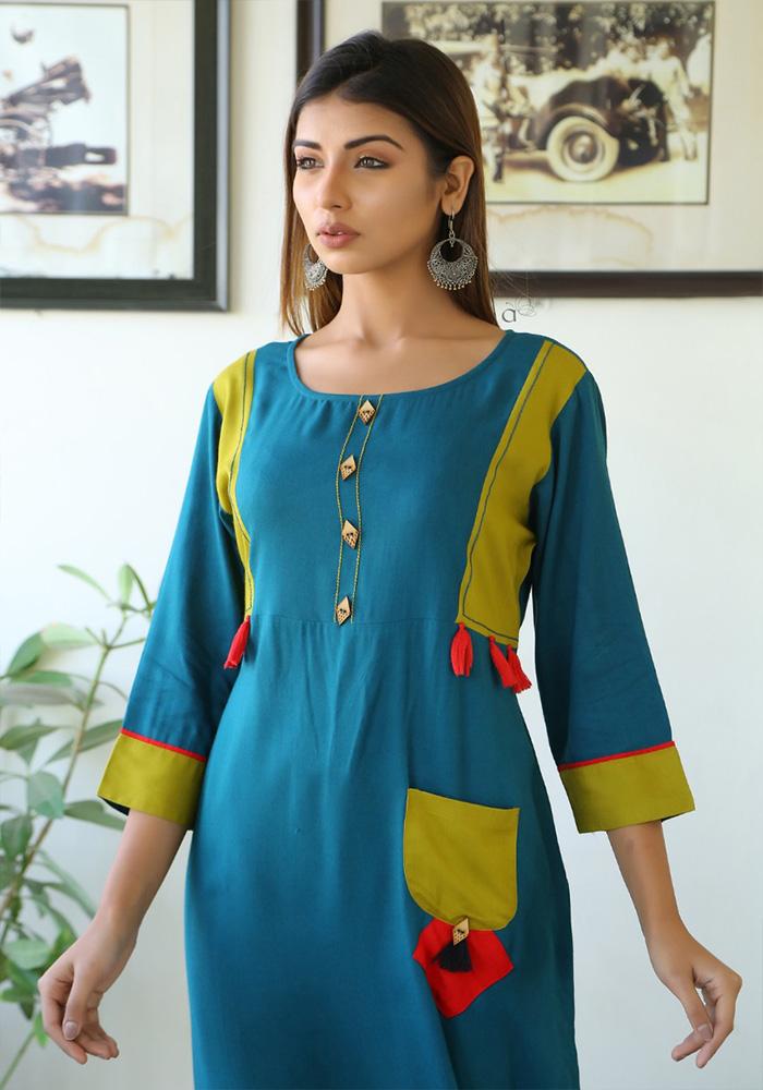 RAMA COLOR RAYON KURTIS