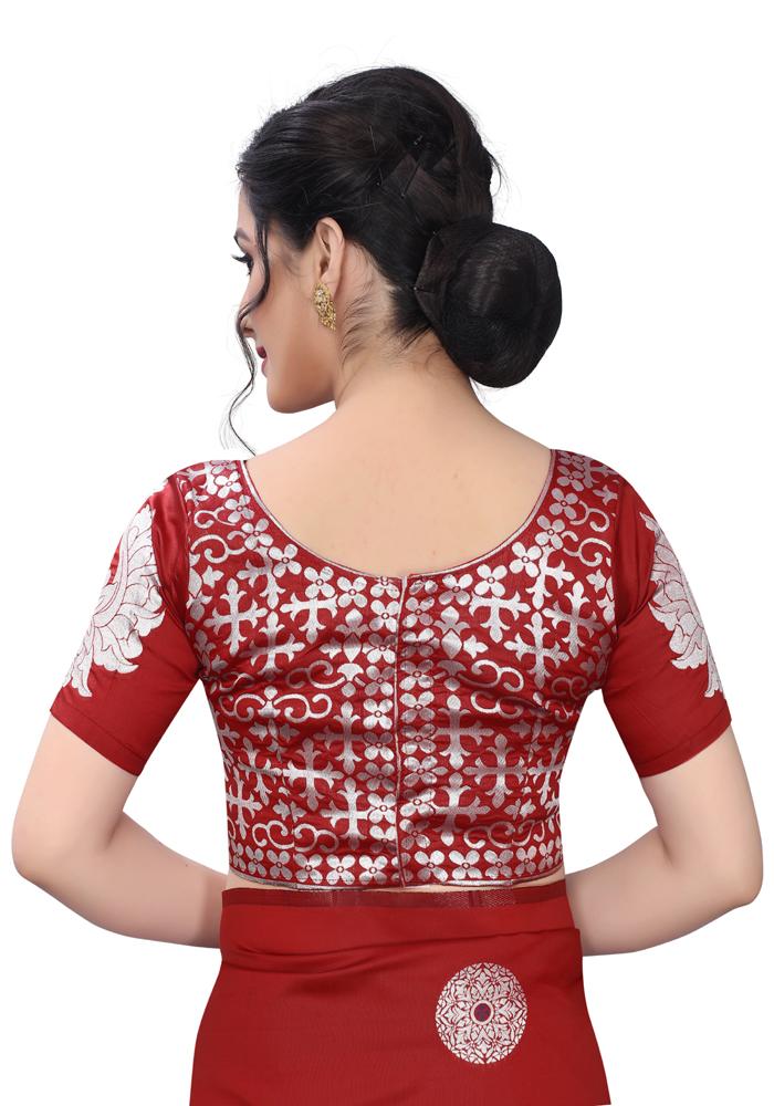 Banarasi Weaving Lichi Silk Saree With Rich Body Work And Silver Zari