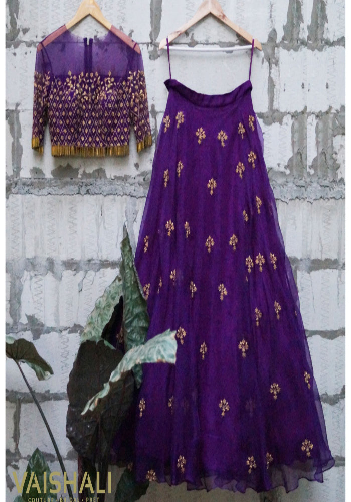 Latest Purple Color With Net Fabric Lehenga Choli