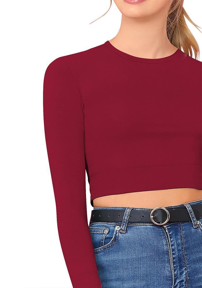 Latest Streachable Maroon Party Wear Top