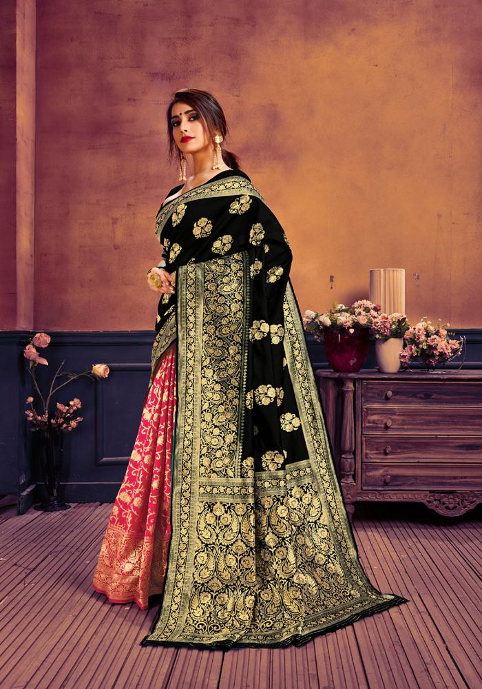 Art silk &Zari Jacquard work Rich With Pallu