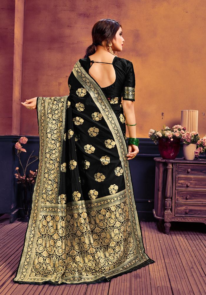 Art silk &Zari Jacquard work Rich With Pallu