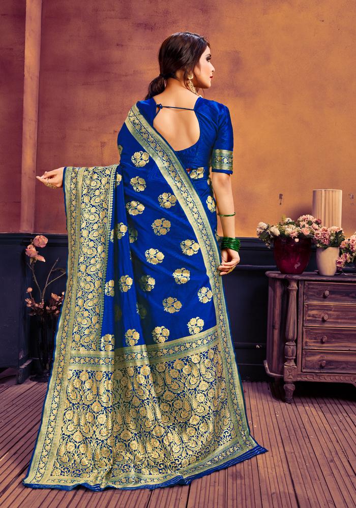 Art silk & Zari Jacquard work Rich With Pallu