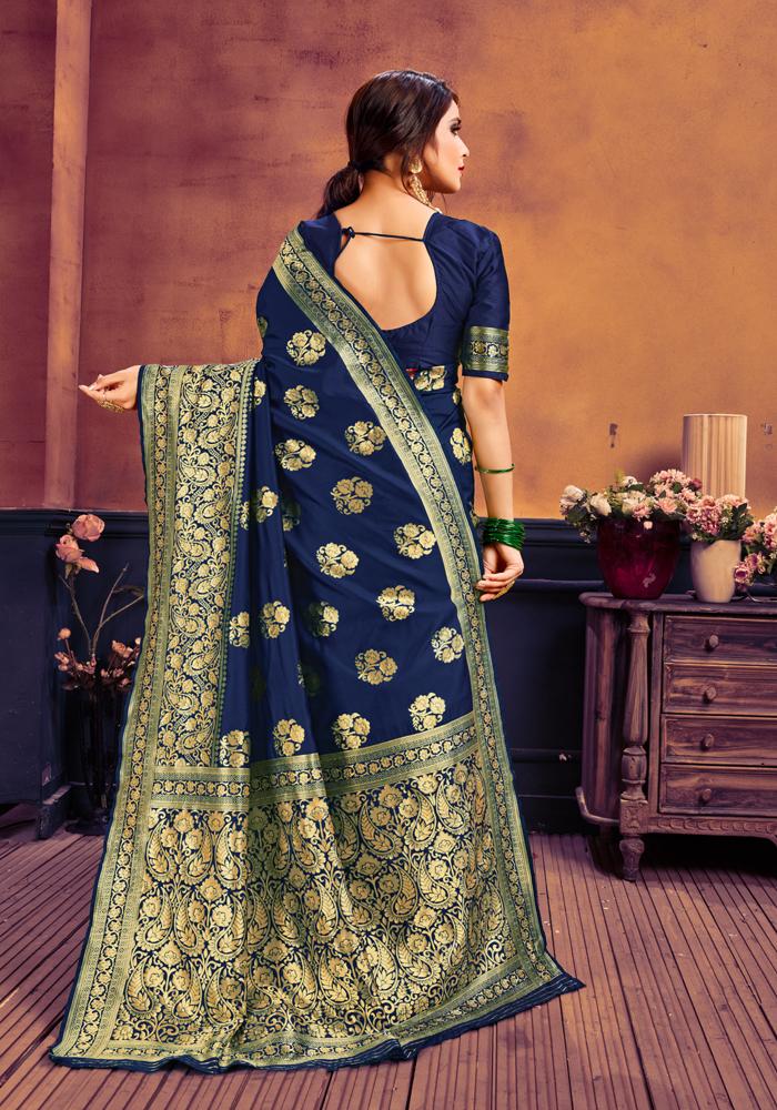 Art silk & Zari Jacquard work Rich With Pallu
