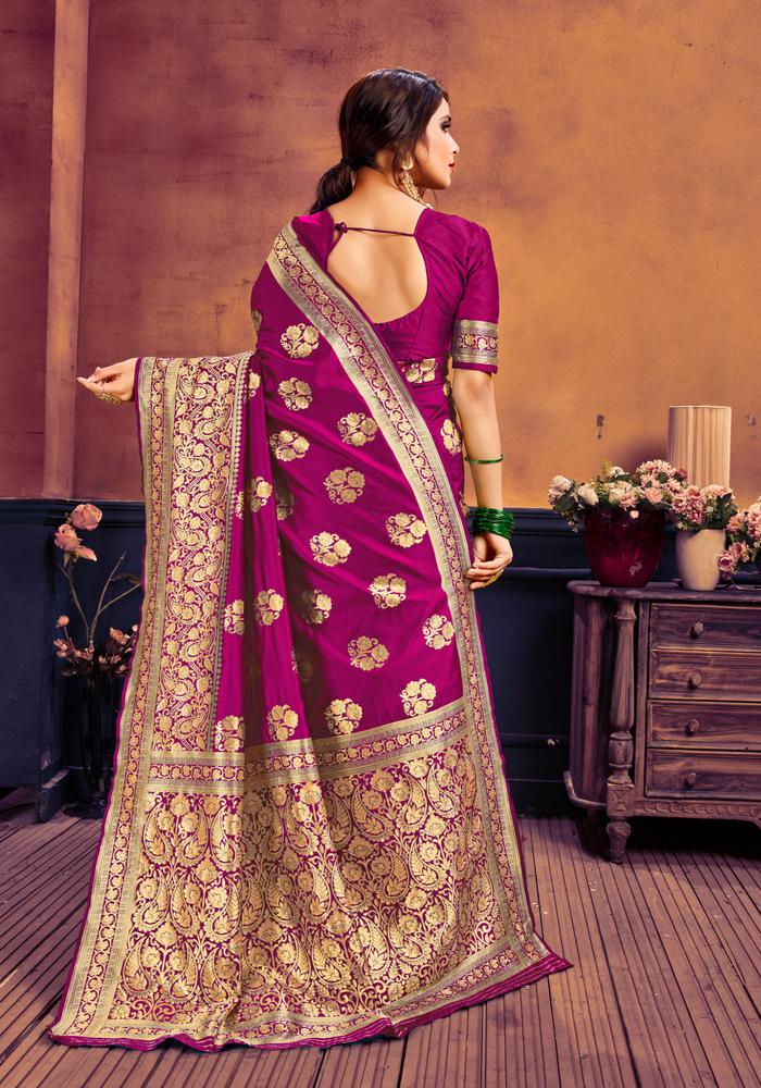 Art silk & Zari Jacquard work Rich With Pallu