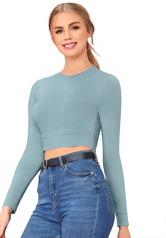 Latest Streachable Grey Party Wear Top