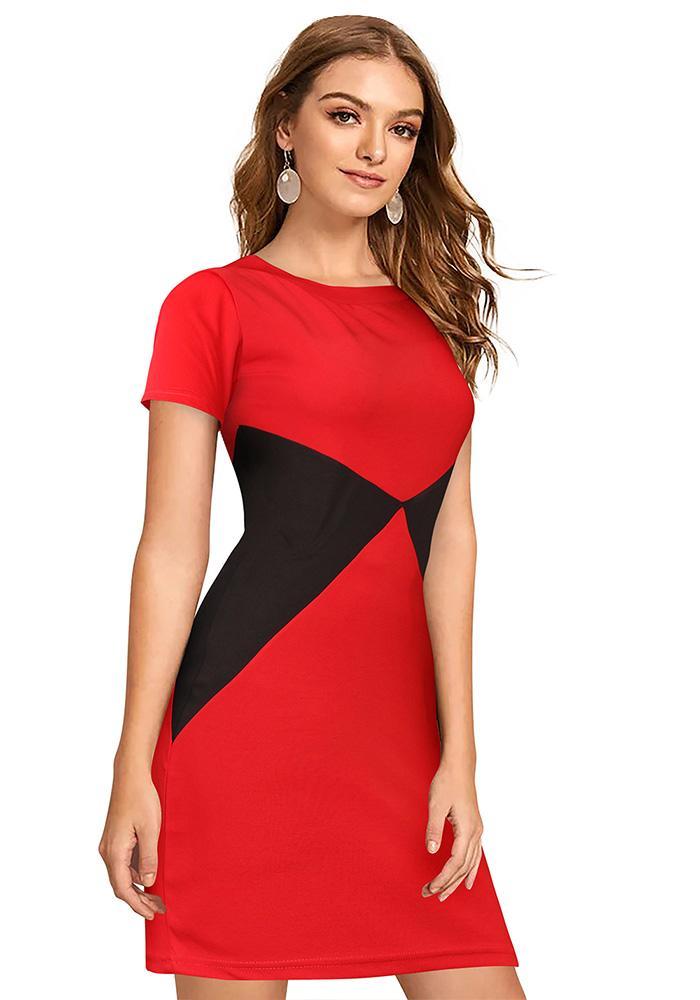 New Streachable  Red & Black  party wear Top