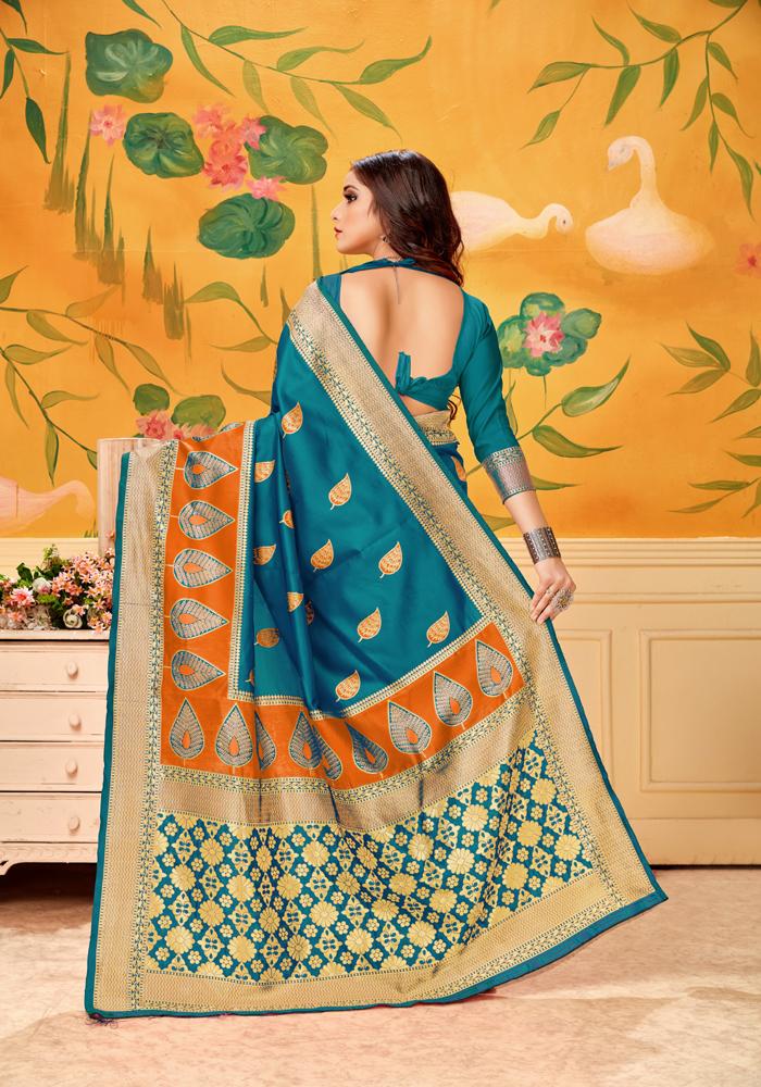 Banarasi Weaving Lichi Silk Saree Tenuous Body Work