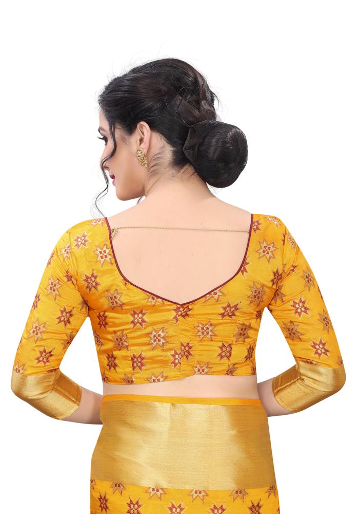 Banarasi Weaving Nylon Silk Saree With  Hand Dying