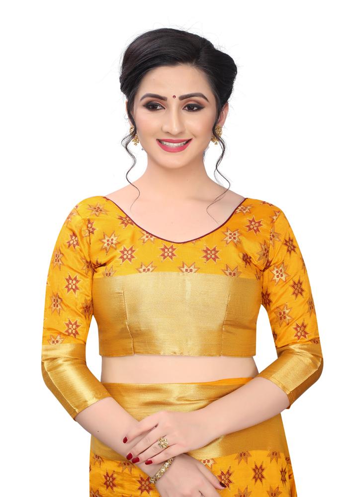 Banarasi Weaving Nylon Silk Saree With  Hand Dying