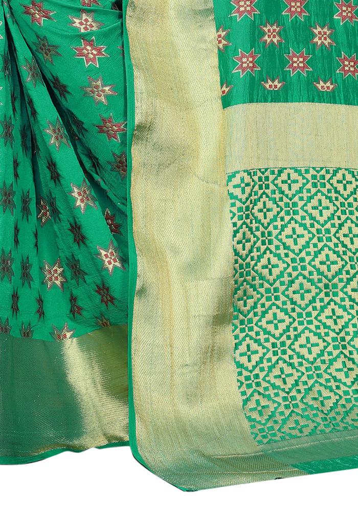 Banarasi Weaving Nylon Silk Saree With  Hand Dying
