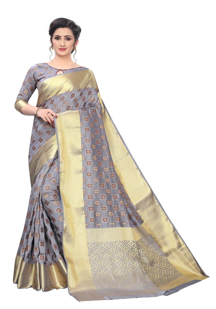 Banarasi Weaving Nylon Silk Saree With  Hand Dying