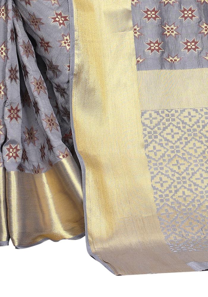 Banarasi Weaving Nylon Silk Saree With  Hand Dying
