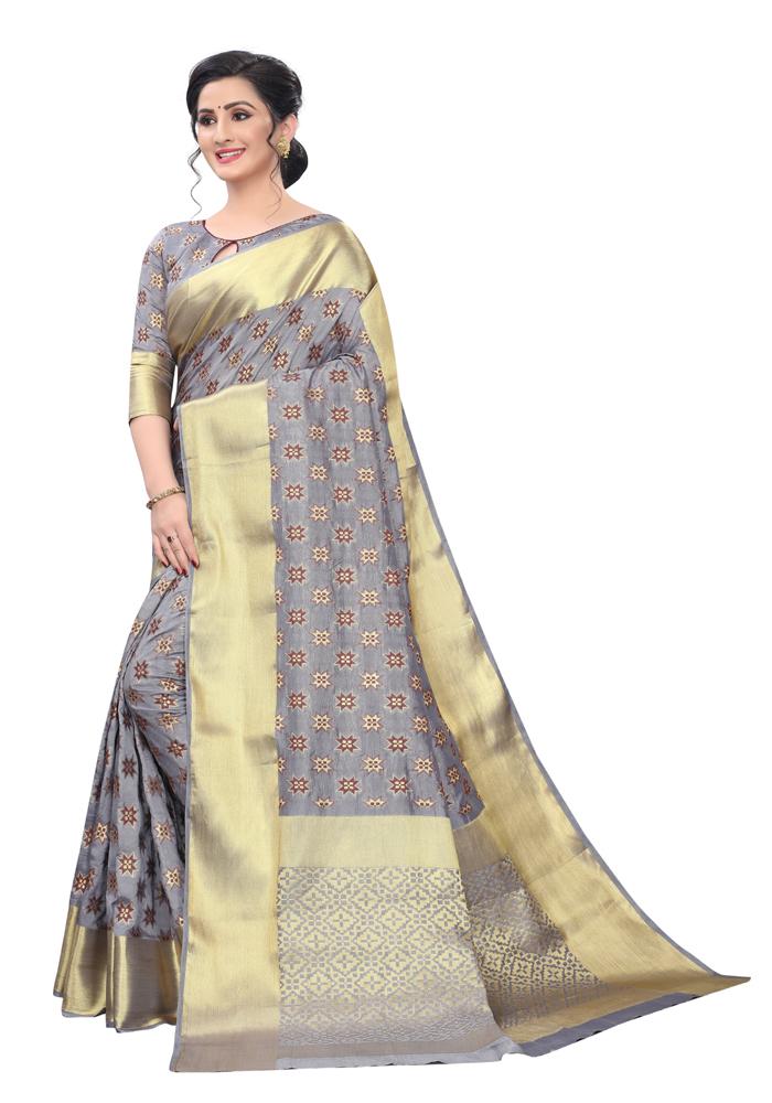 Banarasi Weaving Nylon Silk Saree With  Hand Dying