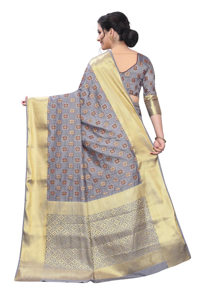 Banarasi Weaving Nylon Silk Saree With  Hand Dying