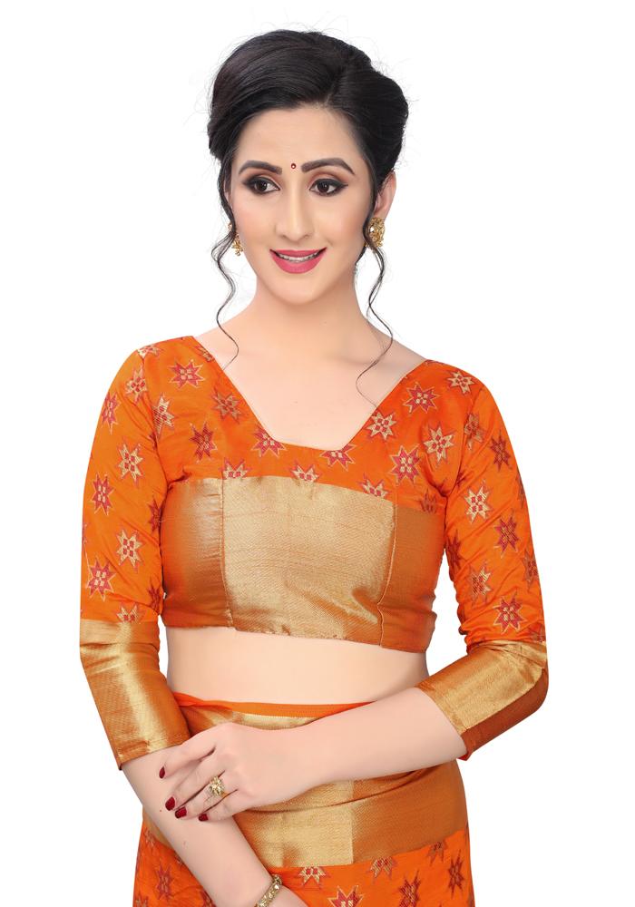 Banarasi Weaving Nylon Silk Saree With  Hand Dying