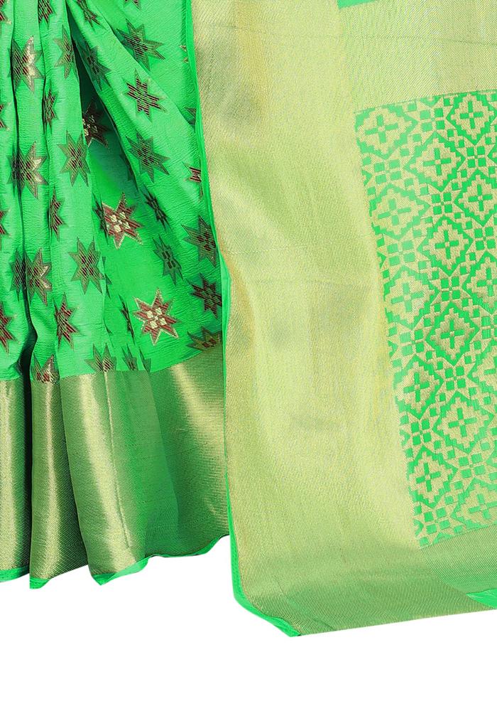Banarasi Weaving Nylon Silk Saree With  Hand Dying