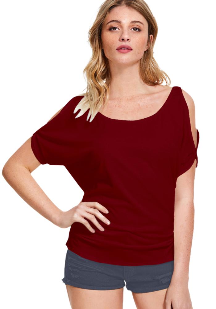 Women Maroon T-Shirt