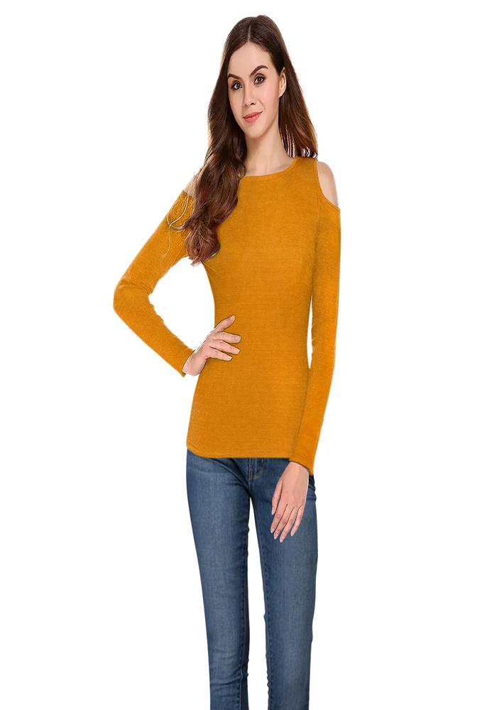 Women's Yellow Top And T-Shirt