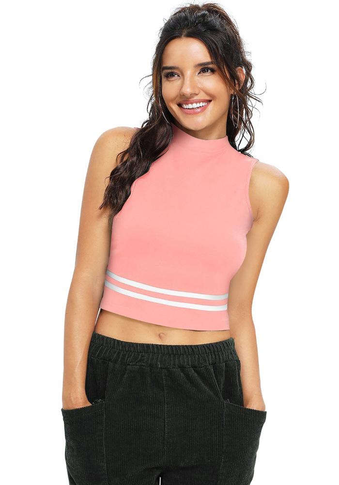 Women Peach Crop Top