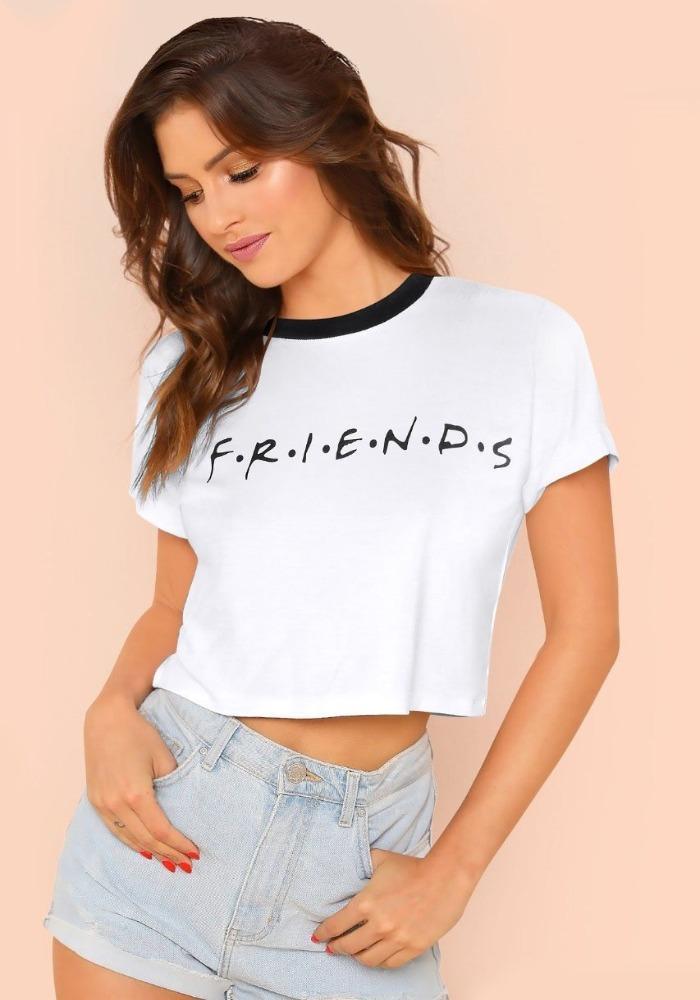 Women White Crop Top
