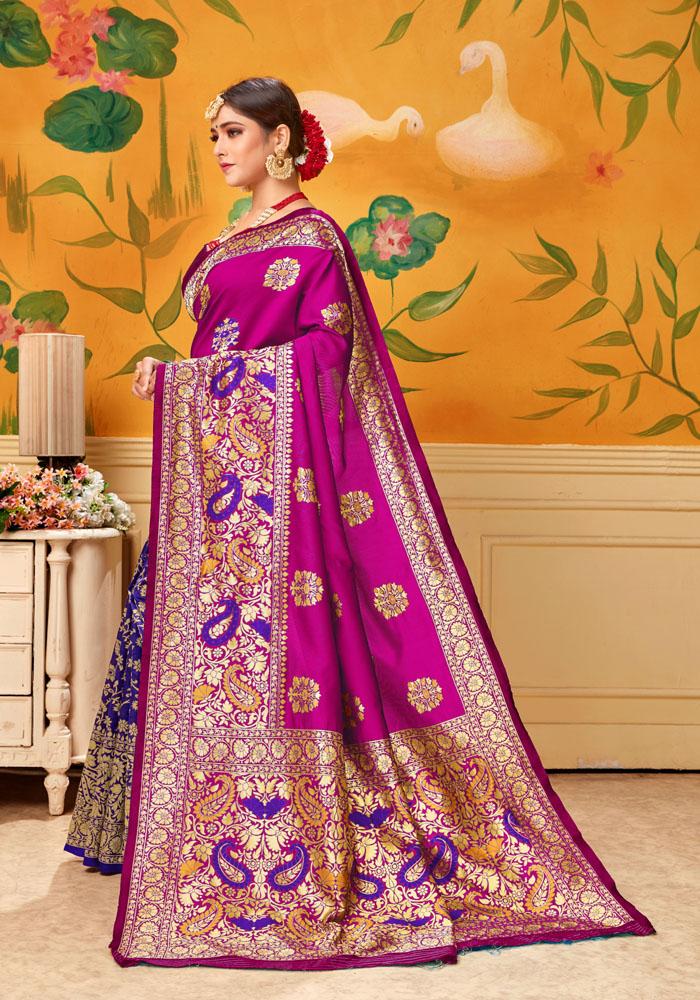 Art silk & Zari Jacquard work Rich  With Pallu