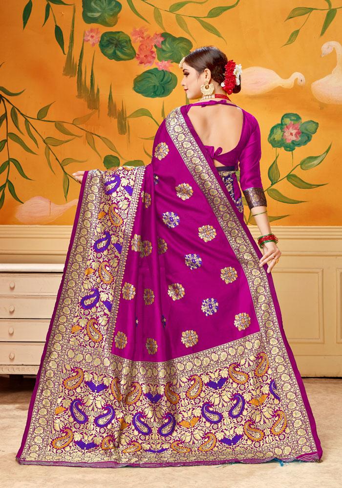 Art silk & Zari Jacquard work Rich  With Pallu