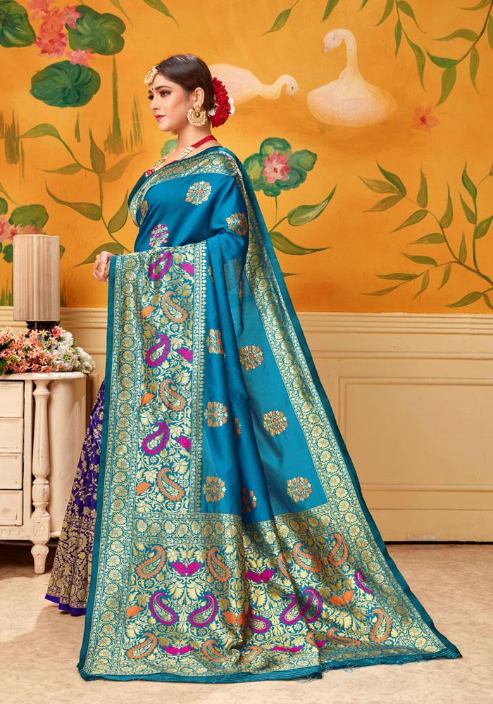 Art silk & Zari Jacquard work Rich  With Pallu