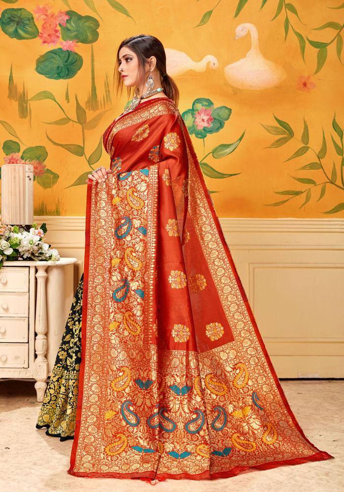 Art silk & Zari Jacquard work Rich  With Pallu
