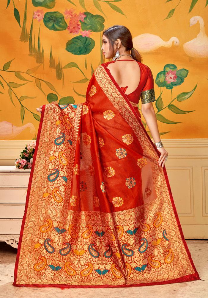 Art silk & Zari Jacquard work Rich  With Pallu